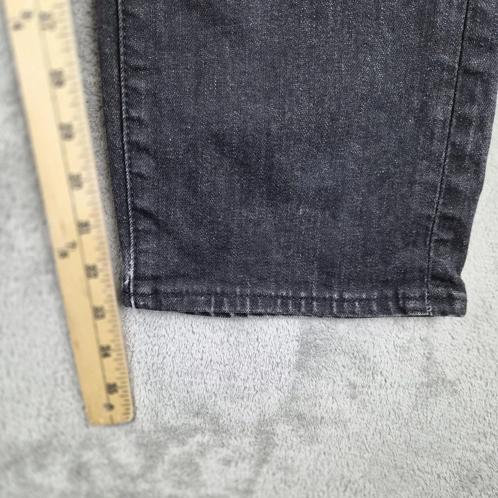 Levis Premium 513 Jeans Mens 34x34 Black Denim Slim Straight Stretch Pants